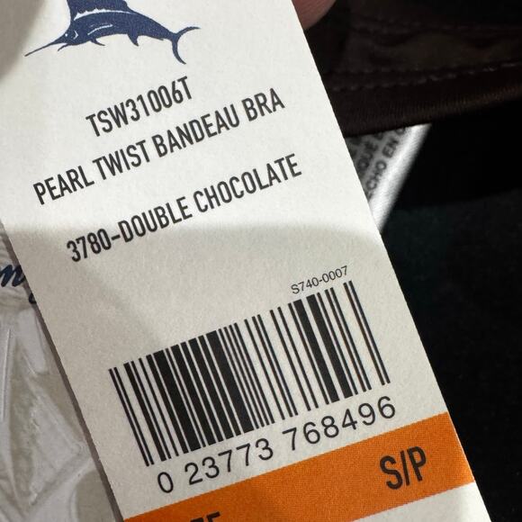 Tommy Bahama Women's Pearl Bandeau Bikini Top Halter Strap Brown Size Small NWT - Picture 5 of 8